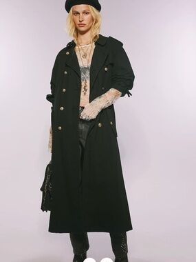 Denimist Black Oversized Trench Coat (NWT)